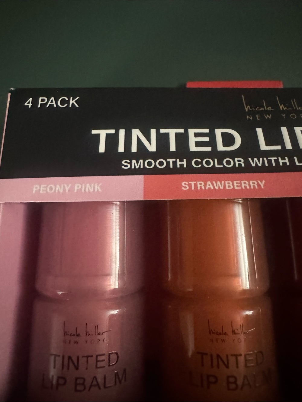 Nicole Miller Tinted Lip Balms 4-Pack - - Picture 2 of 4